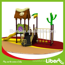 Jardim playground equipamentos, slide plástico, parque infantil ao ar livre para crianças LE.YG.046